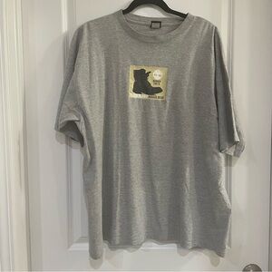 Vintage Timberland gray tee‎ shirt trendy boot print design size XL made in USA